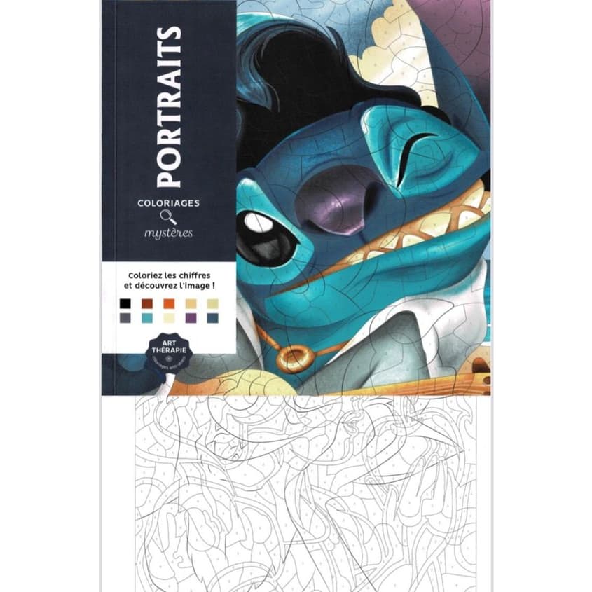 Livro de  colorir adulto Disney Stitch pintura numerada