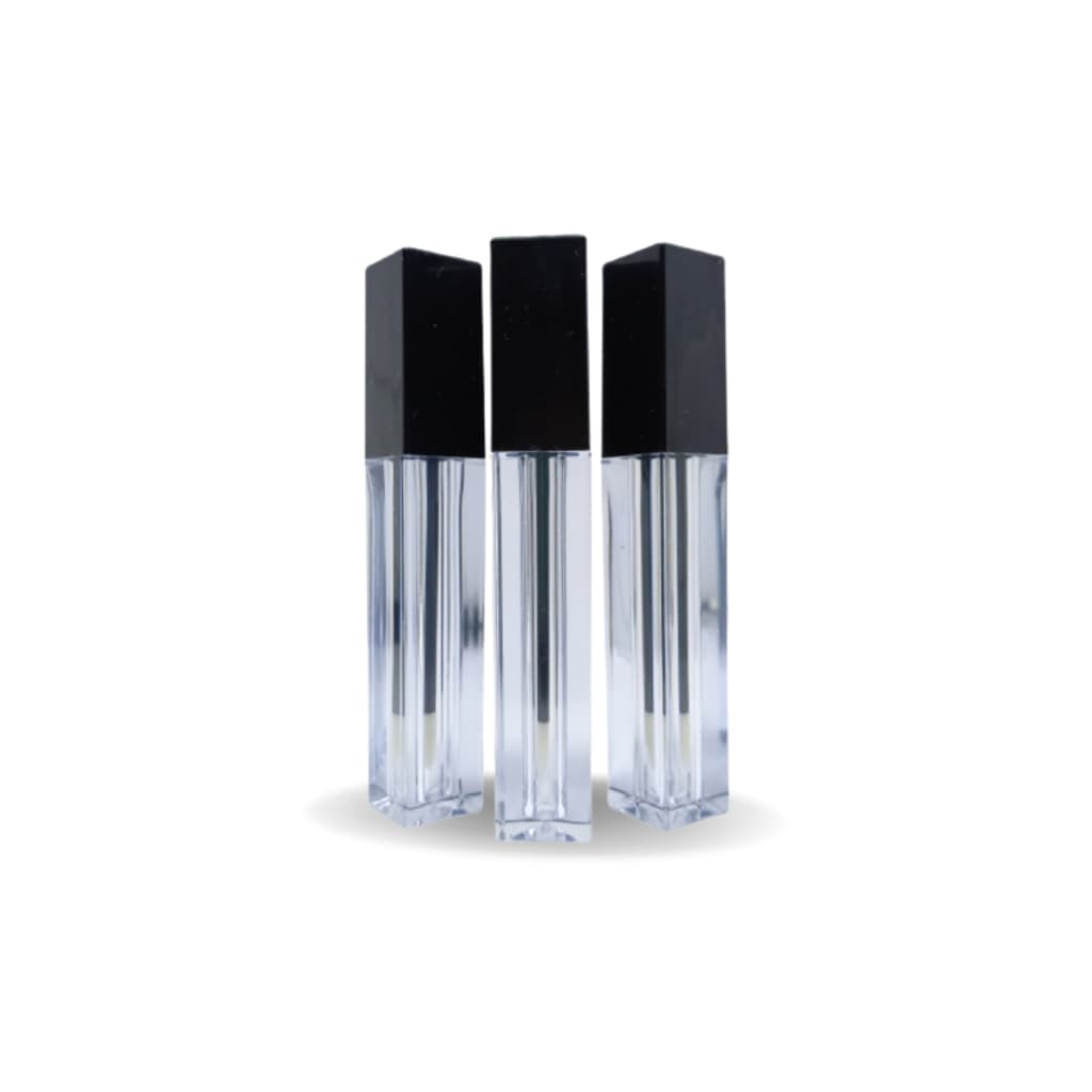 Frascos De Batom Liquido Brilho Labial Quadrado Vazio Uso Profissional - 25u