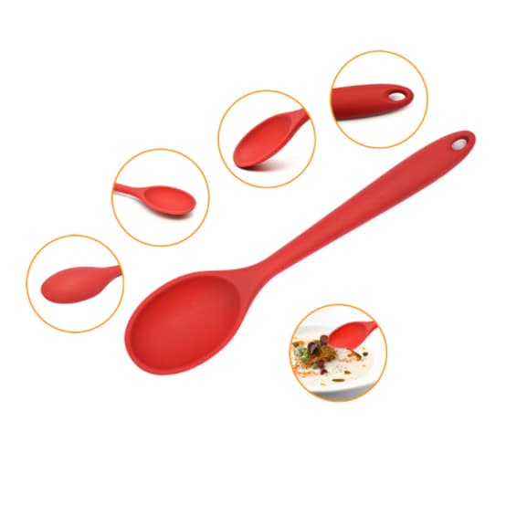 Colher Redonda De Silicone Grande Utensílio De Cozinha 27cm Promoção