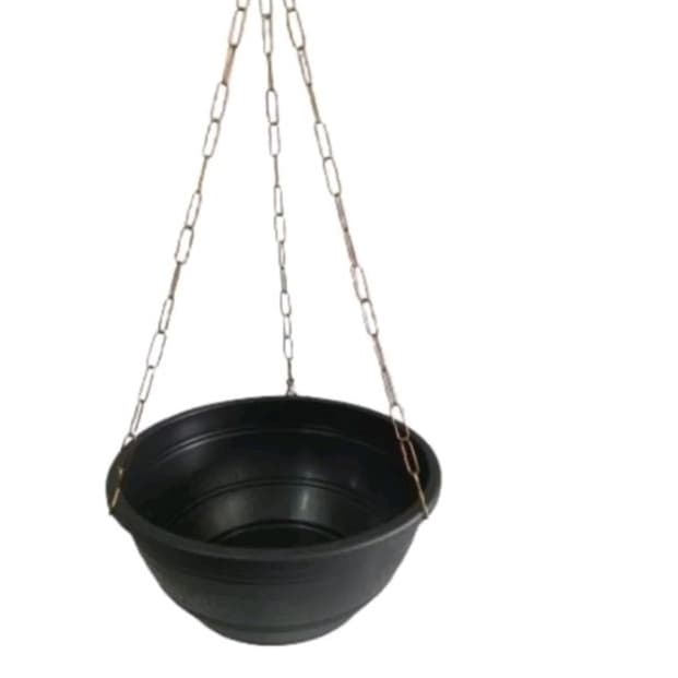 2 vasos cuias pretos para Samambaias 25cm com corrente aço 45cm