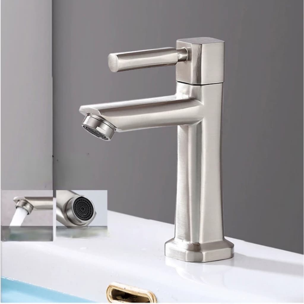 Torneira Banheiro Lavabo Lavatório Pia Bica Baixa Mesa Moderno Luxo Aço