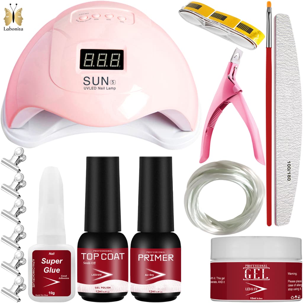Kit Manicure Iniciante Alongamento Cabine Estufa Sun De Unhas Acrigel Gel Porcelana Unha