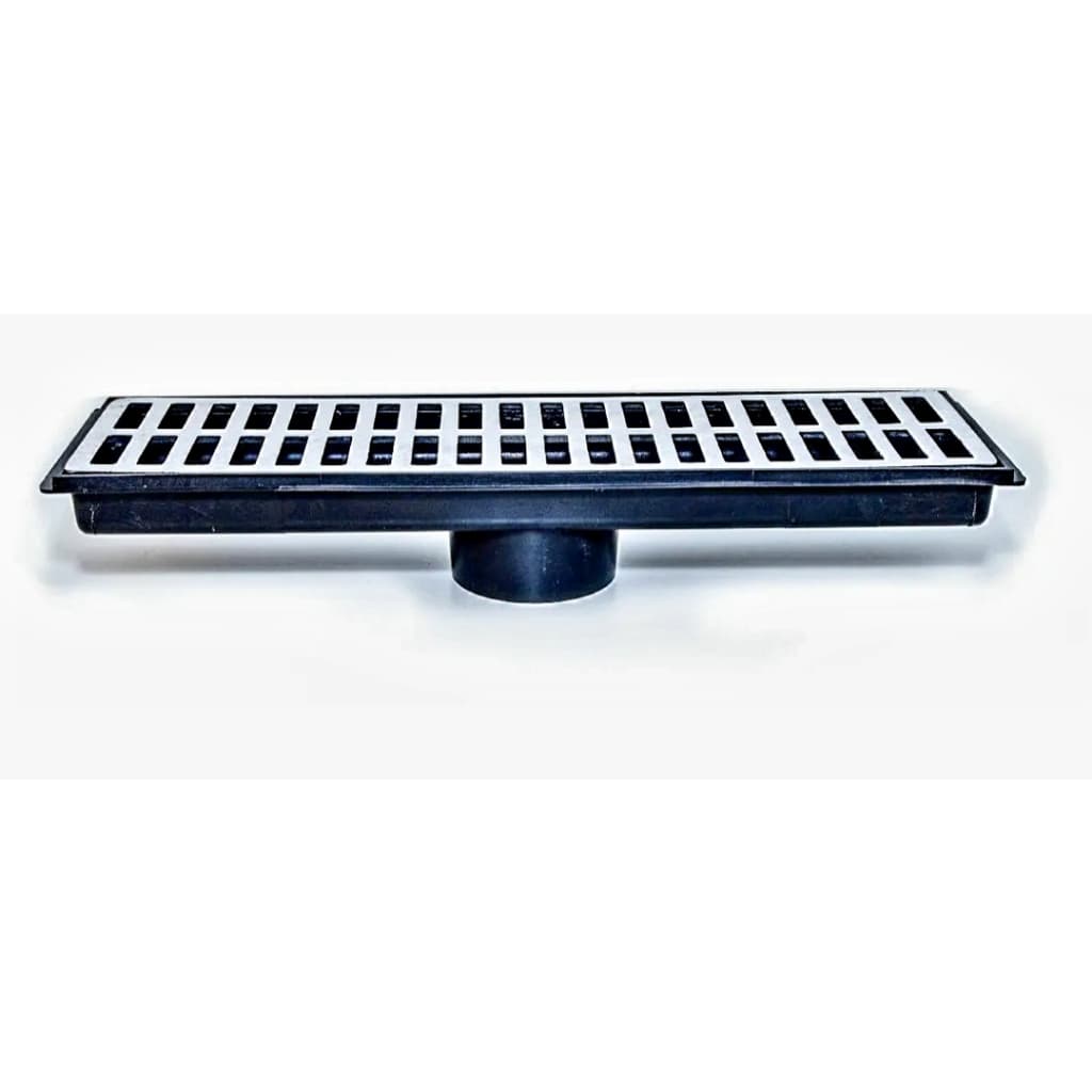 Ralo grelha aluminio 15x50 com caixa coletora saida baixa