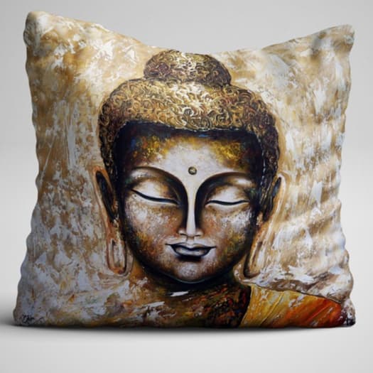 CAPA DE ALMOFADA  BUDA 40X40CM-estampa budha budismo decoração buda