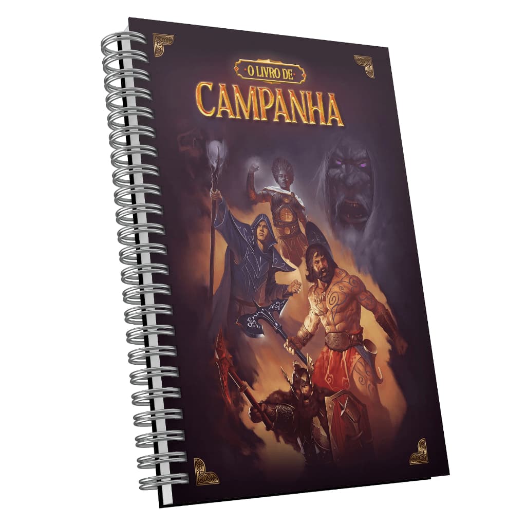 Caderno do Jogador de RPG Campanhas - Contém fichas do personagem