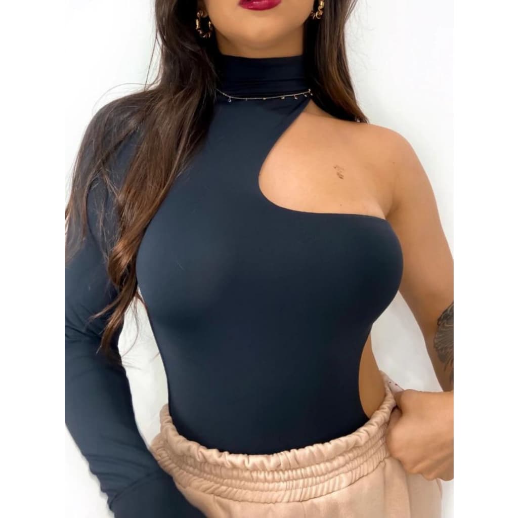 Body Bori Bory Feminino Mula Manca Gringo Gola Assimétrica Recorte na Barriga Blogueira Street