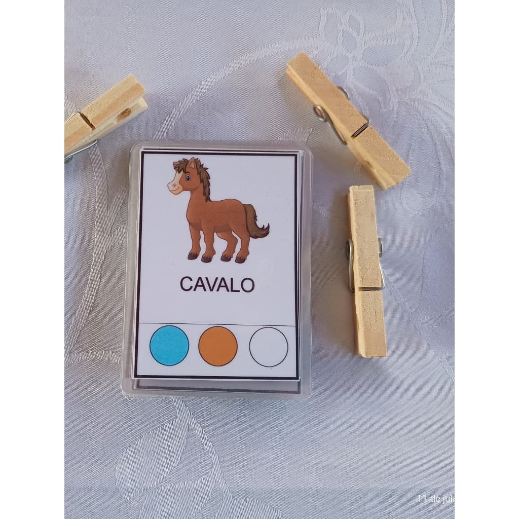 Material Pedagógico Plastificado Pareamento das cores/animais/Código RPP 054