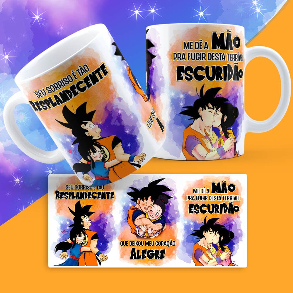 Caneca Goku Seu Sorriso É Tão Resplandecente Desde O Dia Em Que Te Reencontrei Dragon Ball Chi Chi