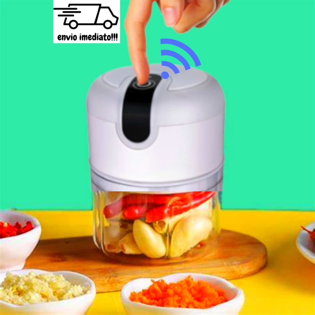Processador Automático De Alimentos 250 ML Recarregável Com Cabo USB Triturador De Temperos Alho Cebola Legumes