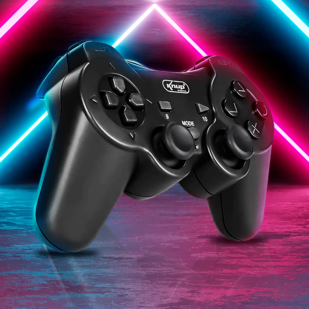 Controle Pc Usb  com Fio Gamer de Jogos para Notebook 12 Botões Vibração