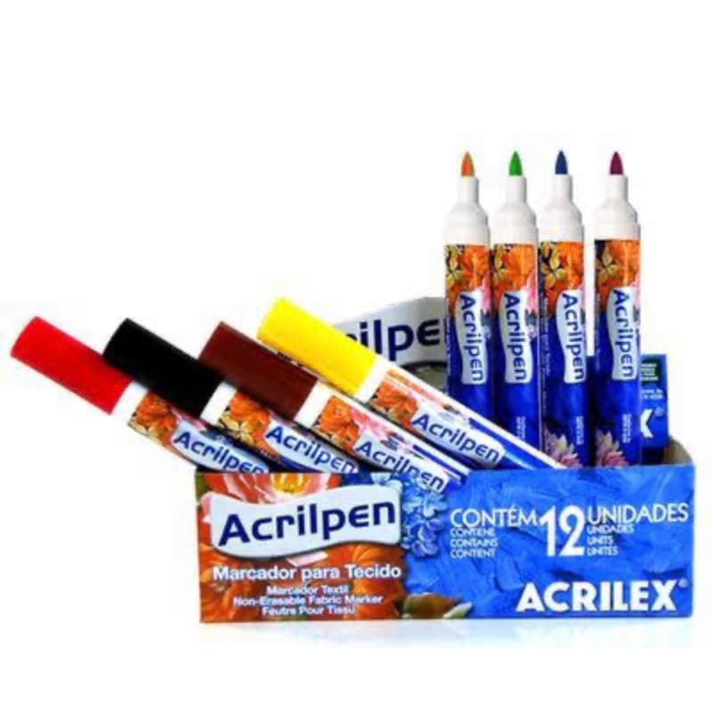 Acrilpen Caneta Permanente Acrilex Tecido