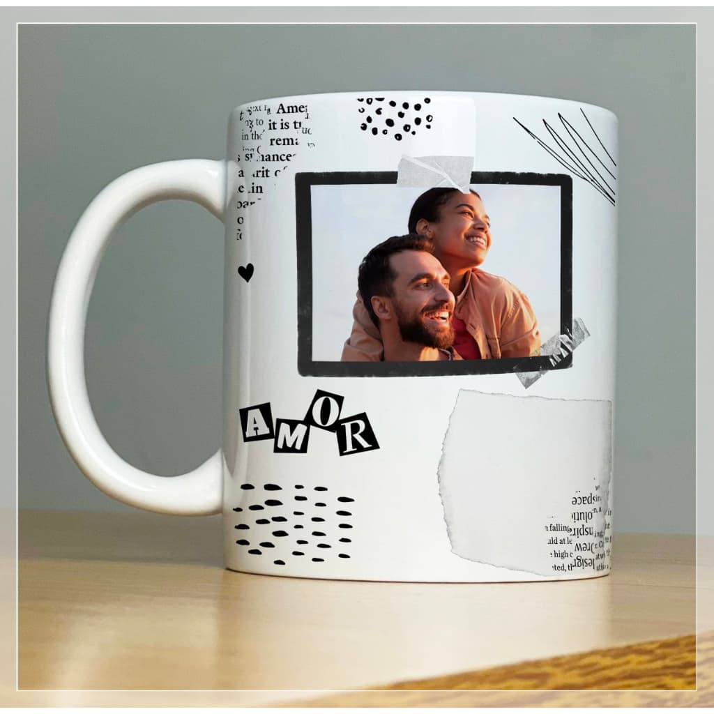 Caneca de Porcelana Personalizada  com Foto Uma  Foto Caneca Namorados Caneca Com Foto Amor