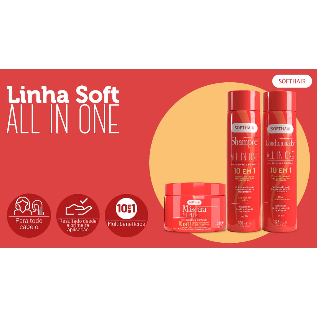 All In One Soft Hair (shampoo/condicionador/máscara)