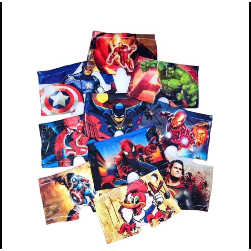 kit 5 unidades cuecas Boxer Infantil sublimada Revenda