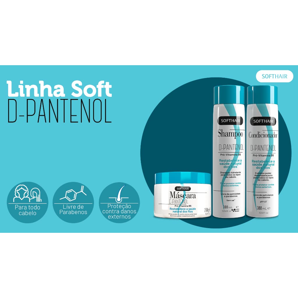 Linha D-pantenol Soft Hair (shampoo/condicionador/máscara)