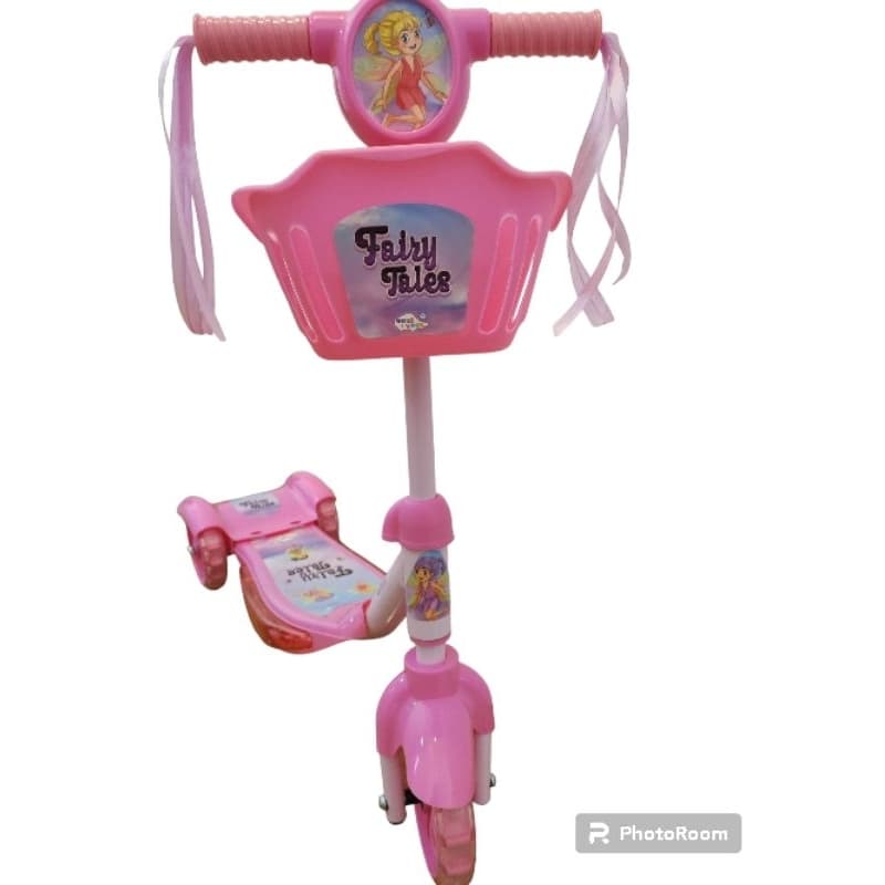 Patinete Infantil 3 rodas com som e cestinha meninos e meninas