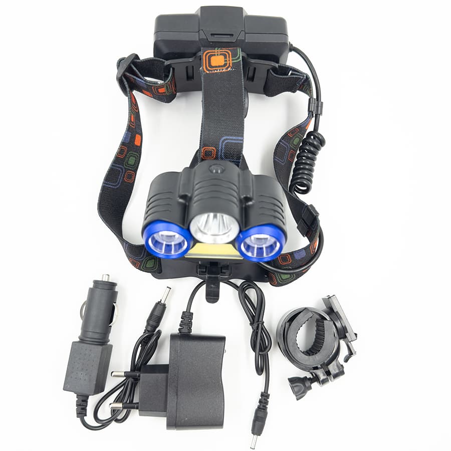 Farol LED Capacete Para Bicicleta Trilha Luz Noturna 3 LEDs