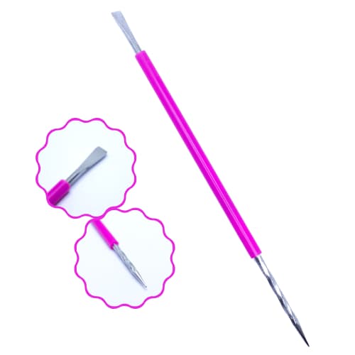 Empurrador de cutículas com Palito Aiko Revestido de Silicone 31.4 aço inox esterilizável