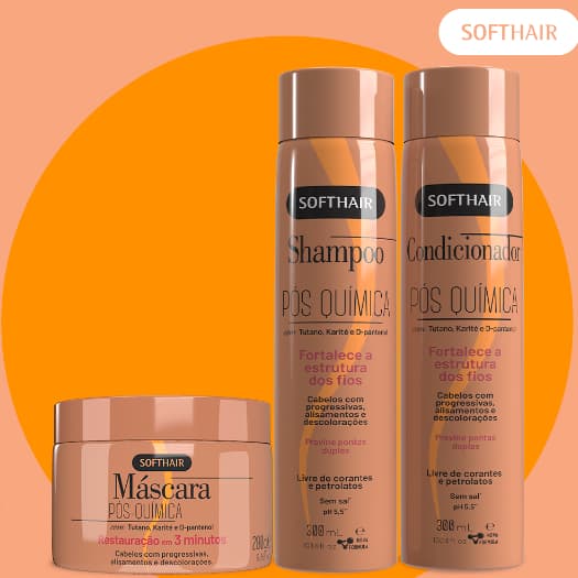 Linha Pós Química Soft Hair (shampoo/condicionador/máscara)