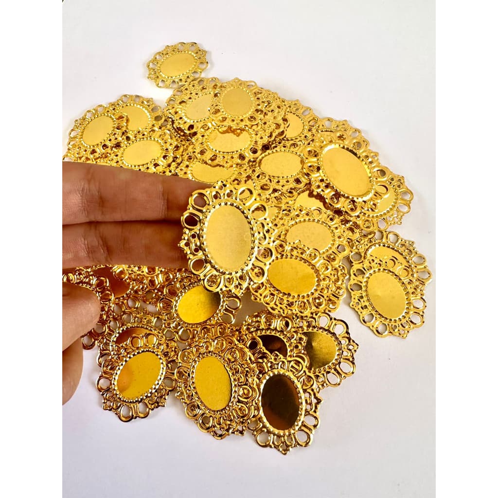 20 TAGS de metal dourada para Chaton 13x18mm papelaria personalizada, caixa personalizada personalizados de luxo