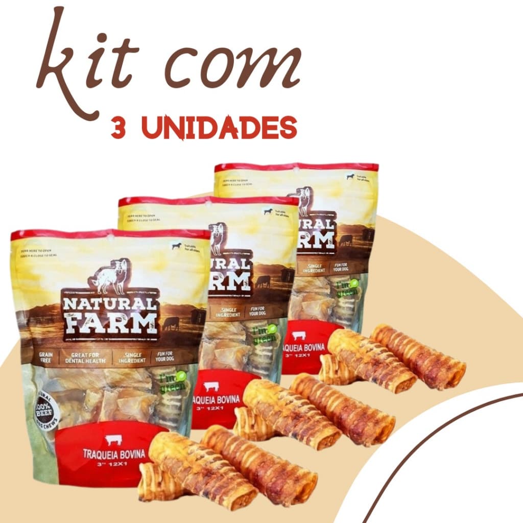 Natural farm traqueia 12x1 kit com 3