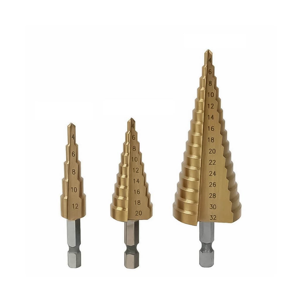 Jogo de Brocas Escalonada [3 Brocas] Perfurar Profissional