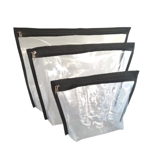 Kit 3 Organizador Para Bolsa, Saco Porta Bolsa Transparente Pvc Com Zíper, Saco Bolsas