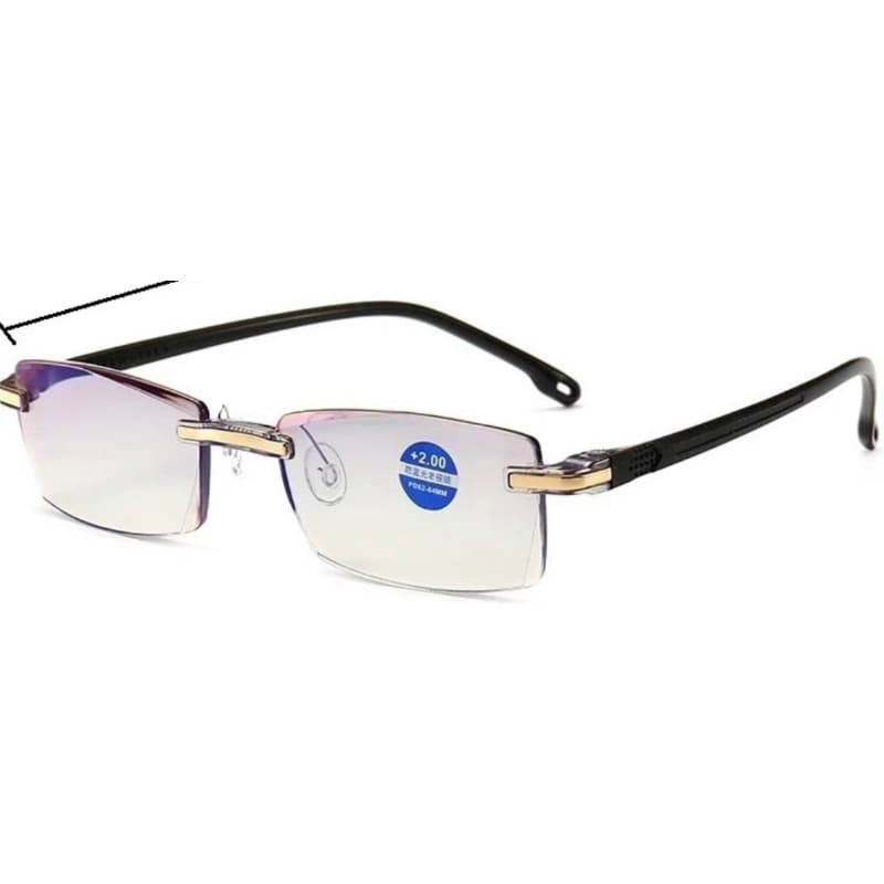 Óculos Inteligente Diamante Dourado Anti Raio Azul Leitura TR90 ULTRA MAXX Novidade homens mulheres