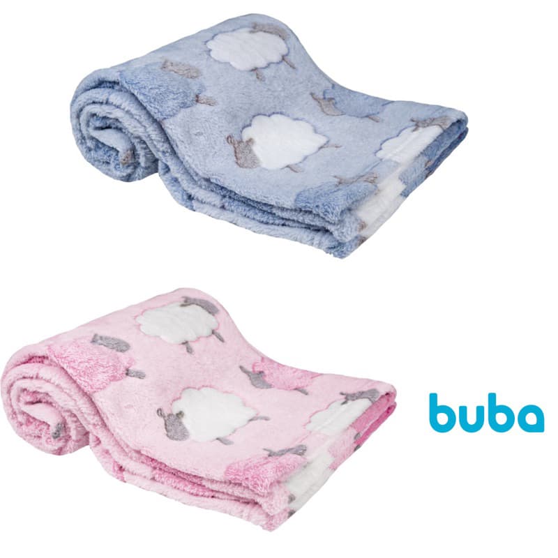 Manta Ovelha Bebê Microfibra Hipoalérgica Soft +3m - Buba