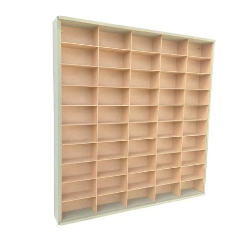 Expositor Para 50 Nichos em MDF escala 1:64 com tampa em acrílico.