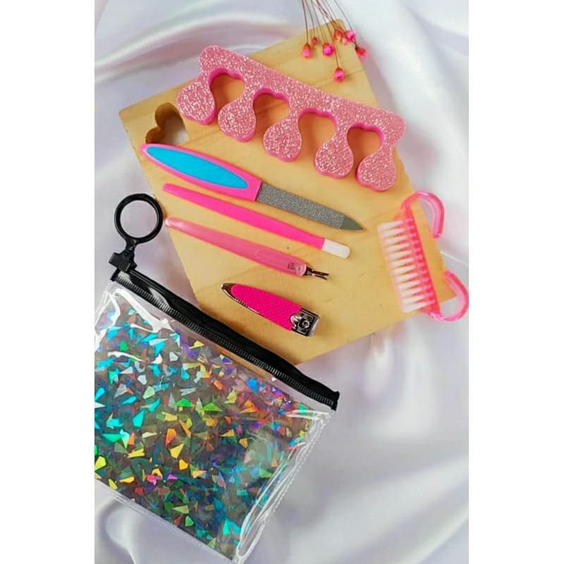 Kit Manicure com 6 peças Cortador de unha, Lixa , escovinha Promoção