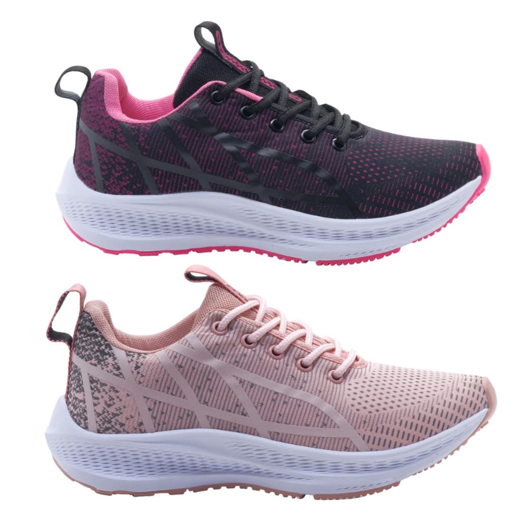 Tênis Feminino Academia caminhada  leve corrida Kit 2 Pares