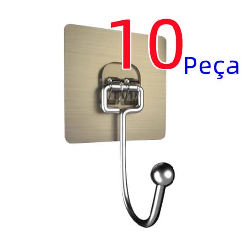 10 Peças Gancho 7x7Cm Adesivo Parede Multi Funcional Autocolante Casa Cozinha Quarto Banheiro Organizado  Promoções