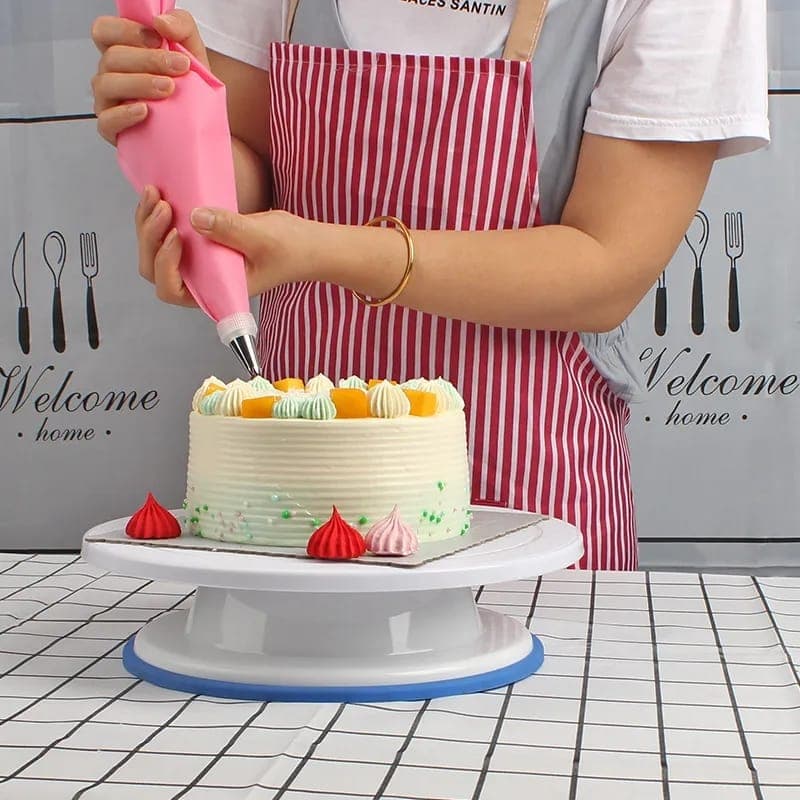 Base giratória bailarina 28 cm confeitar bolo torta fácil redondo