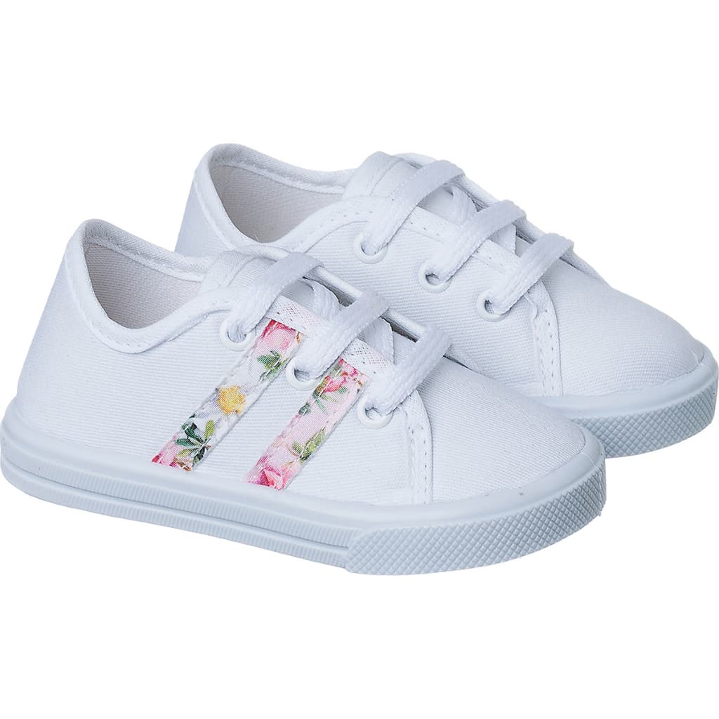 Calçados infantil tenis bebe meninas floral leve estilo delicado TSBI49injetado