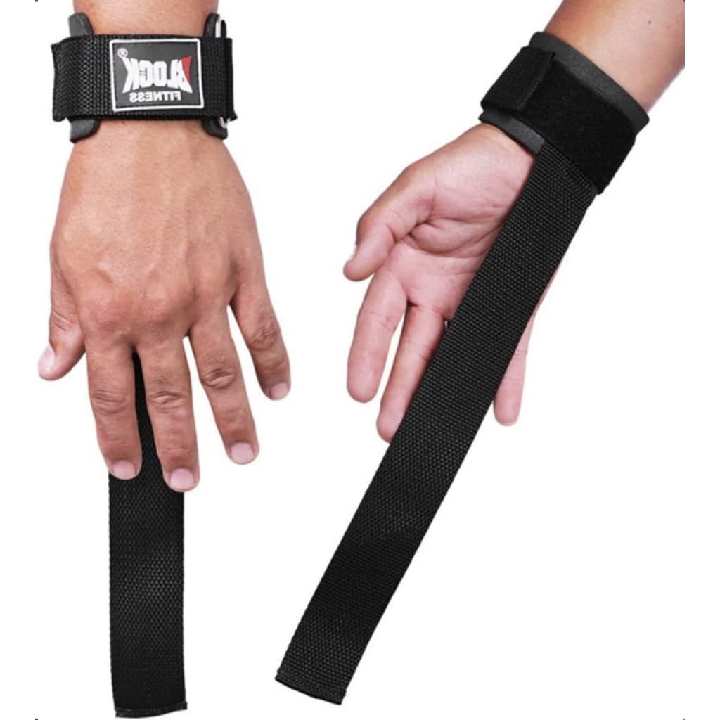 Tala Strap Munhequeira Musculação Academia Treino Pesado Cross Puxada Gancho Garra Grip Ajustavel Resistente