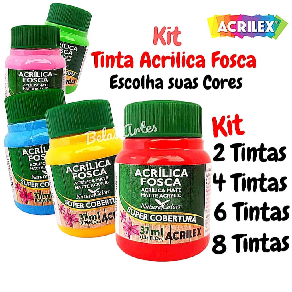 Kit Tinta Acrílica Fosca - Acrilex