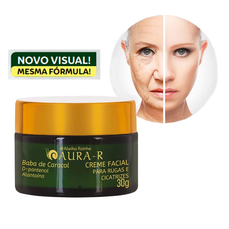 Creme Facial Para Rugas e Cicatrizes - Aura- R Baba de Caracol - Abelha Rainha 30g