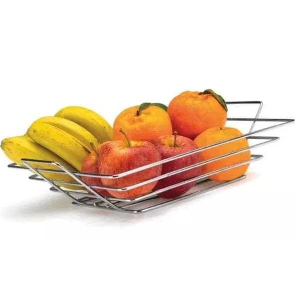 Fruteira De Mesa Quadrada Cromada Arthi  - A27