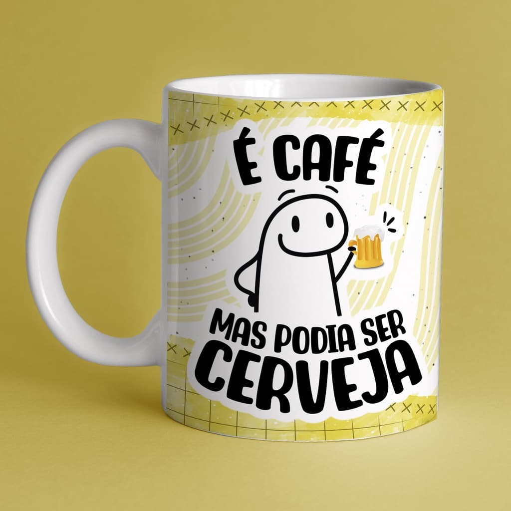 Caneca  É Café Mas poderia Ser Cerveja  Presente Dia Dos Pais