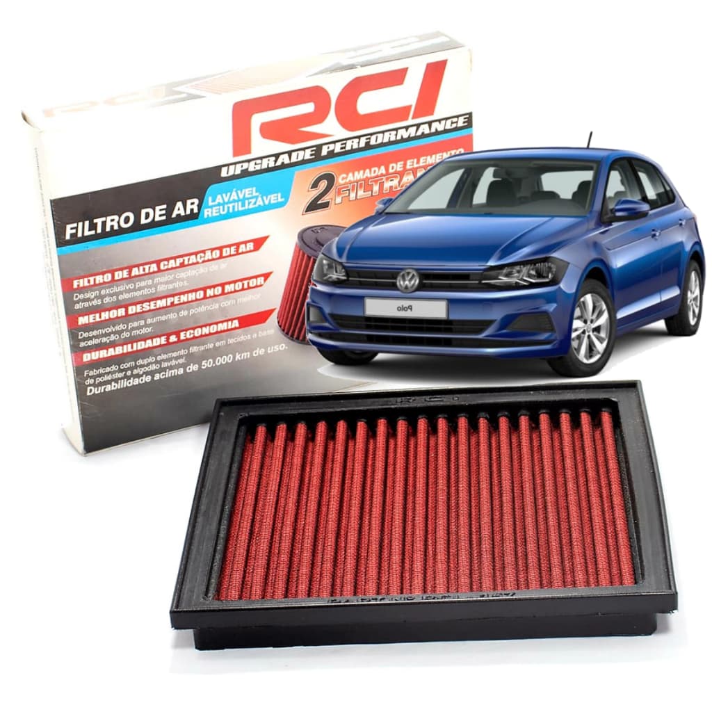 Filtro De Ar Esportivo Gol Polo 1.6 Msi Race Chrome Rci157