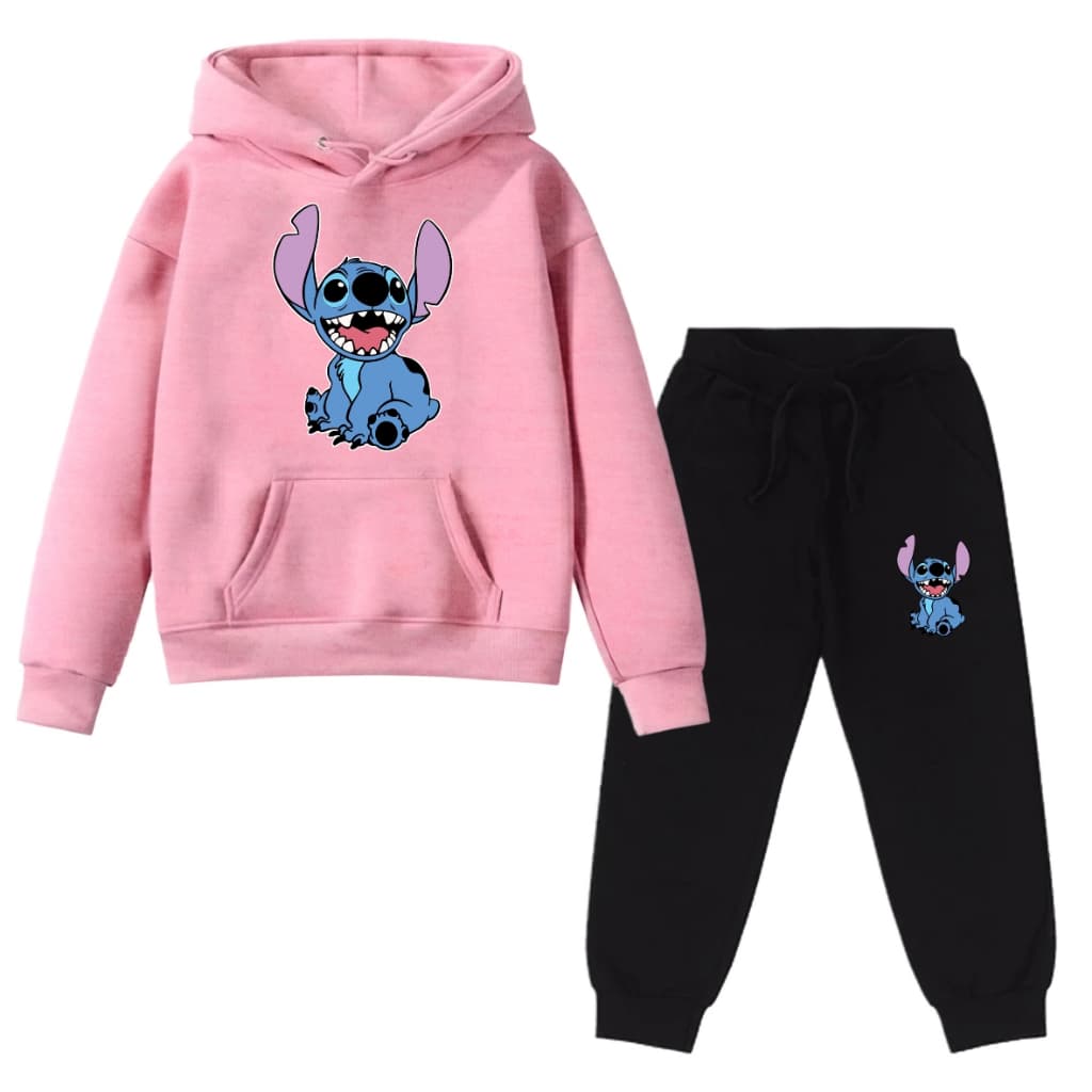 Conjunto Kids Kit Blusa Calça Moletom Infantil Stitch Sentado  Excelente Qualidade Alta Qualidade