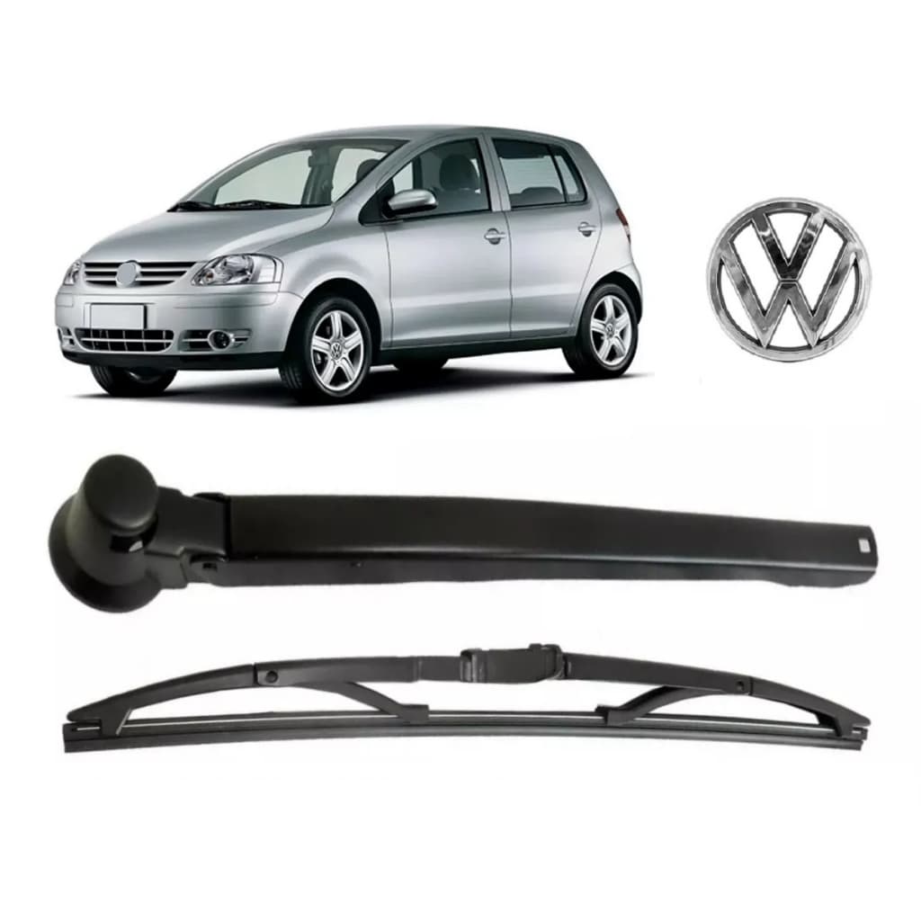 Haste / Braço completo com Palheta para Limpador de Parabrisa Traseiro para Volkswagen Fox 2003 a 2009