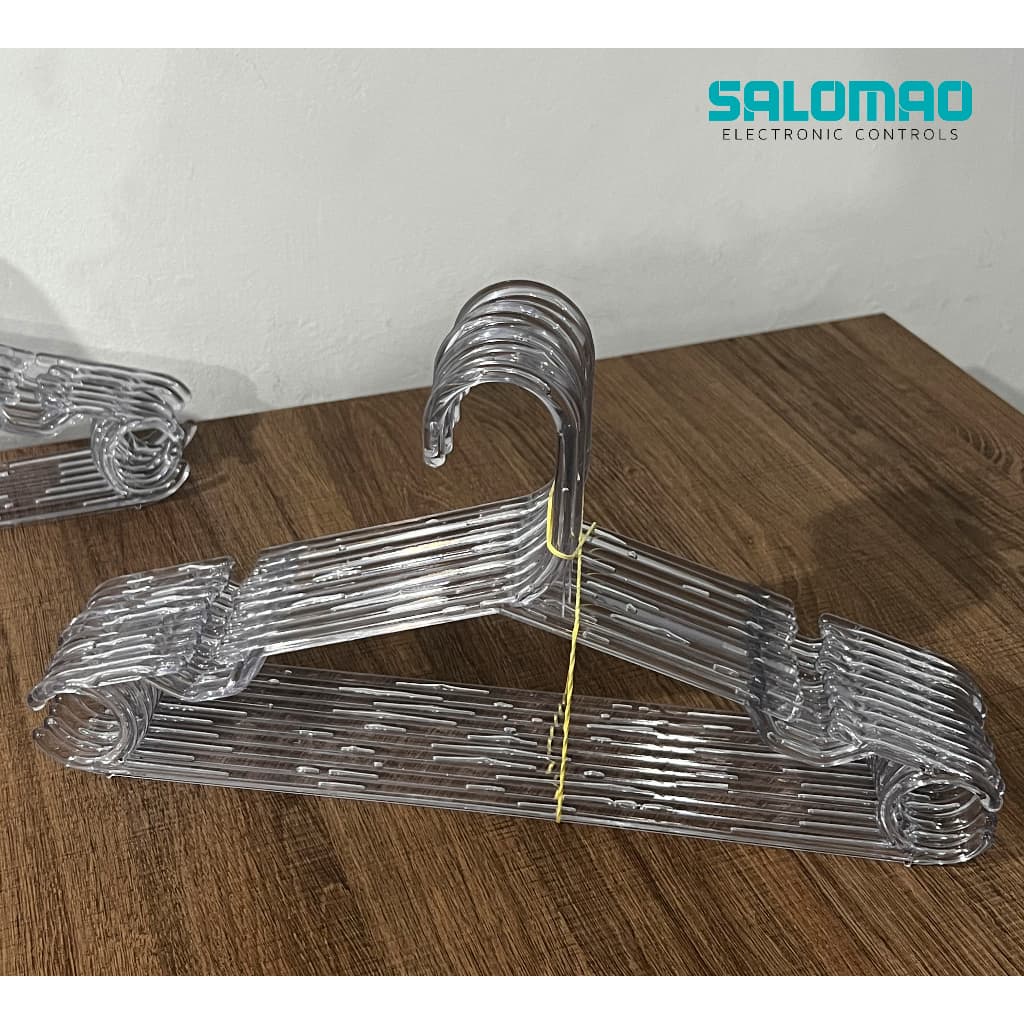 50 Cabides Acrilico Duas Cavas 8mm transparente adulto