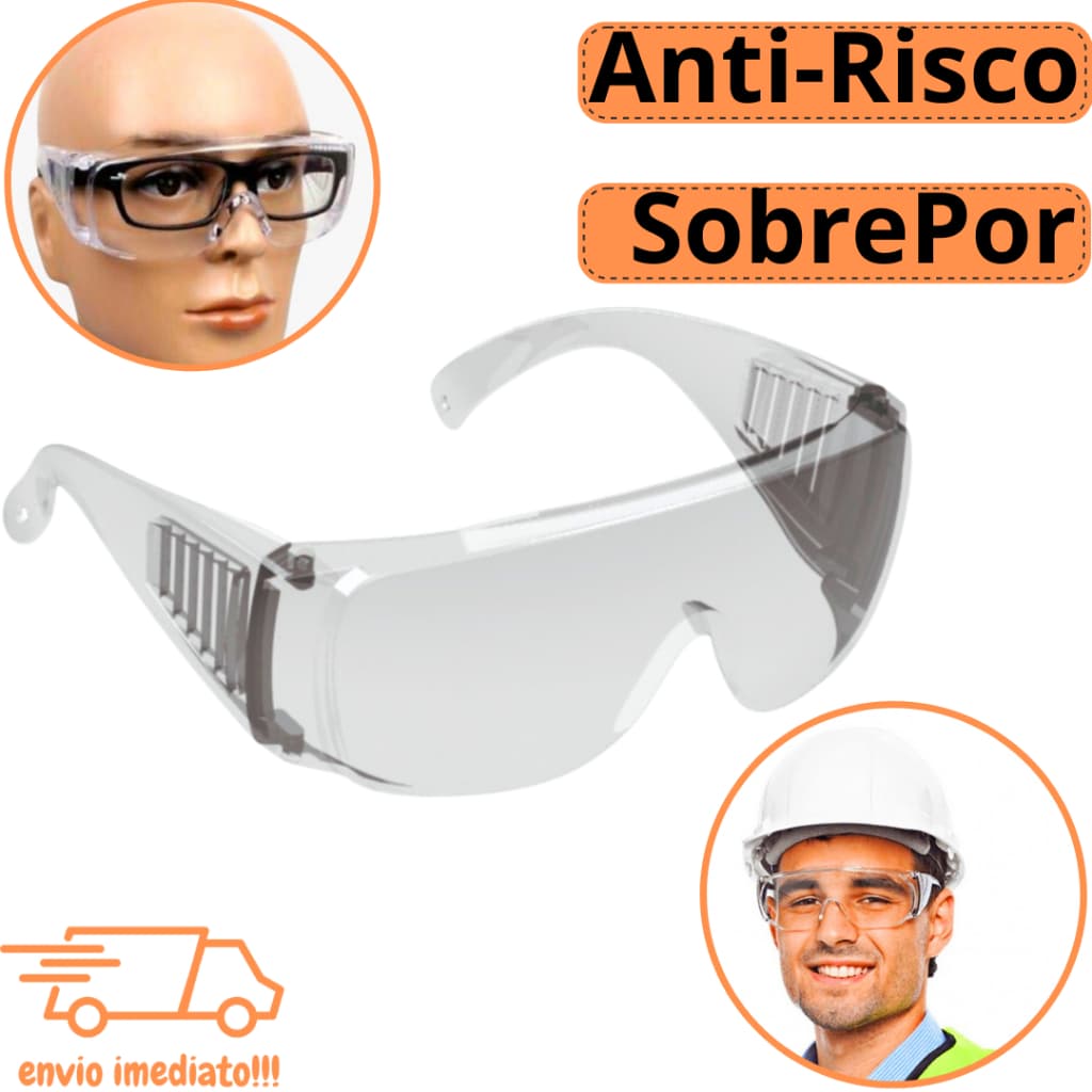 Óculos De Proteção Epi Segurança Sobrepor Outro Óculos Cipa Proteção Pessoal
