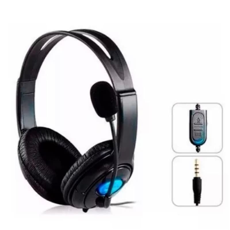 Headset Gamer Fone de Ouvido Com Microfone Para PS4, PS5, X-one, Celula e PC