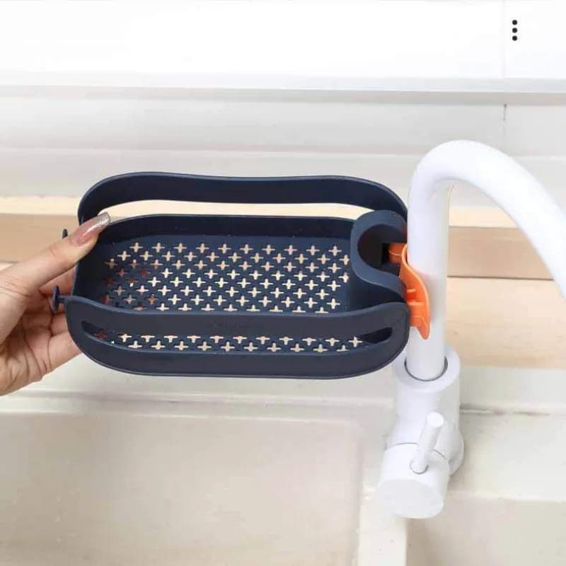 Porta Shampoo Escorredor De Pia 2 Em 1 Cesta Com Suporte Para Esponja Rack De Secagem Drenagem Da Cozinha Prateleira Sabão Cesto Torneira Multiuso Banheiro