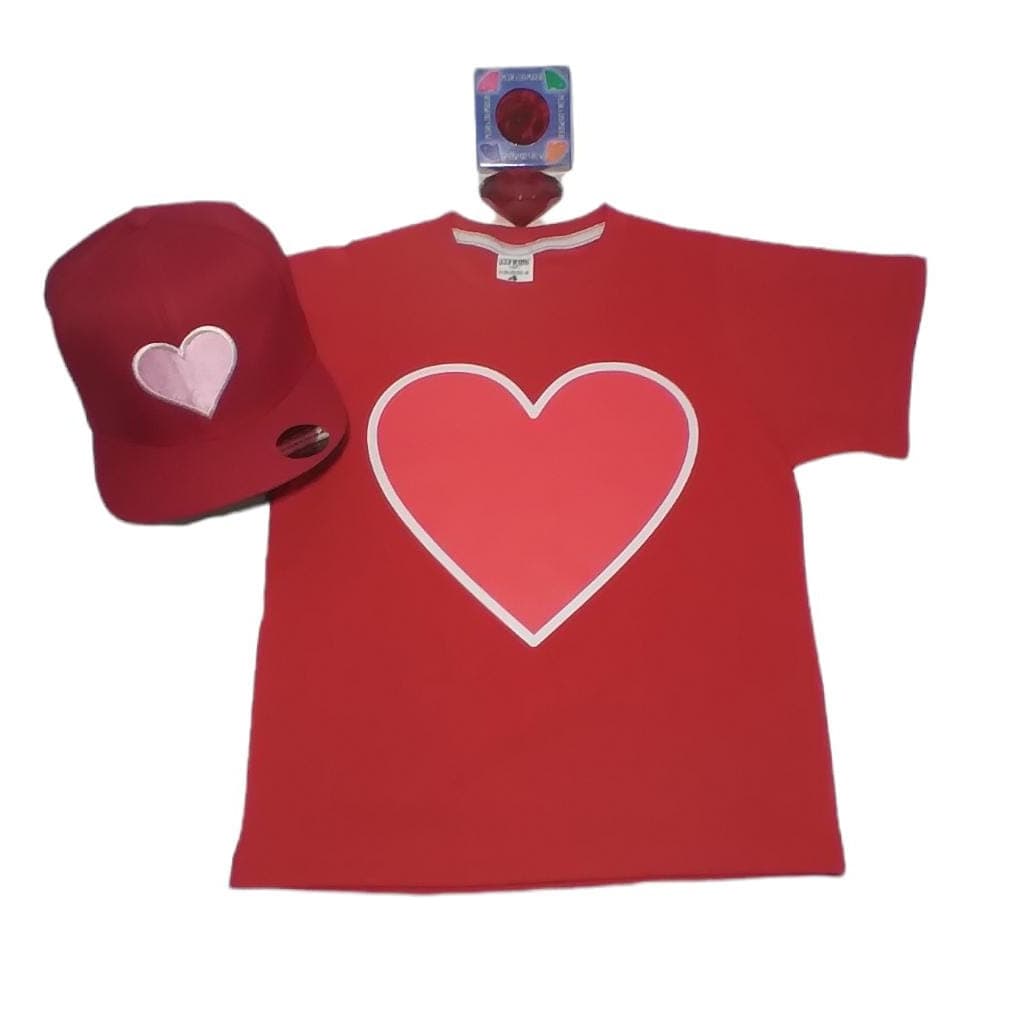 Kit Gi Aventureira Vermelha Camiseta + Boné + Pedra Do Poder