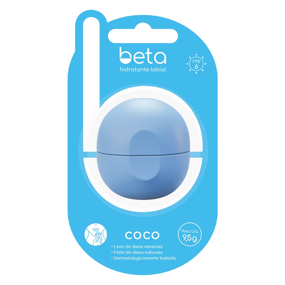 Hidratante Labial Beta Coco – Hidratação Profunda com FPS 6
