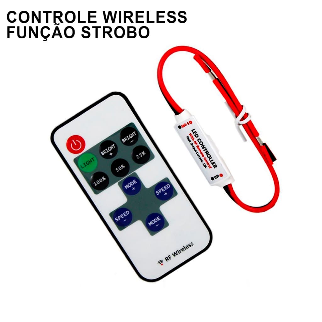Controle wireless strobo universal Fita LED DRL para tuning farol farol auxiliar barra led